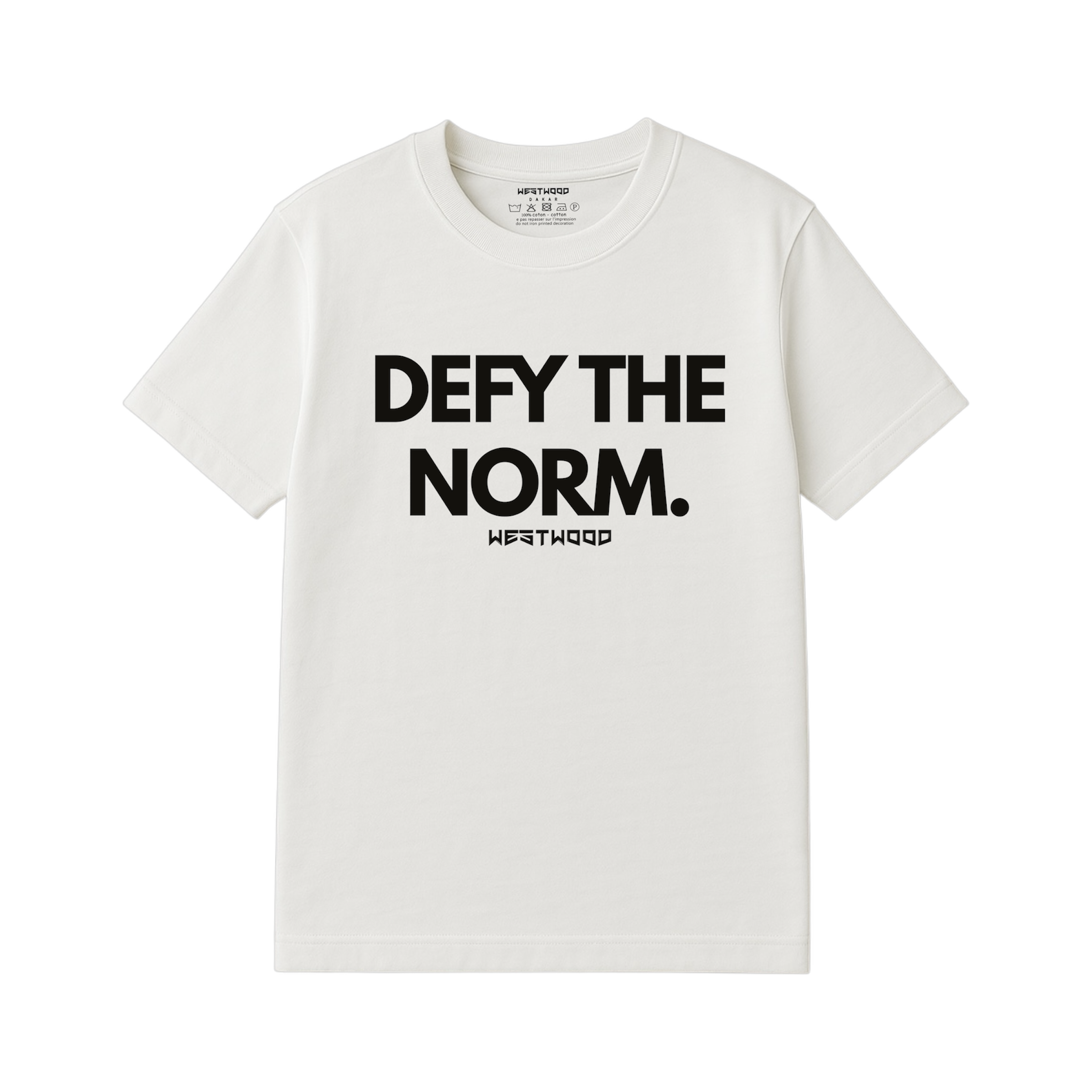 DEFY THE NORM TEE WHITE